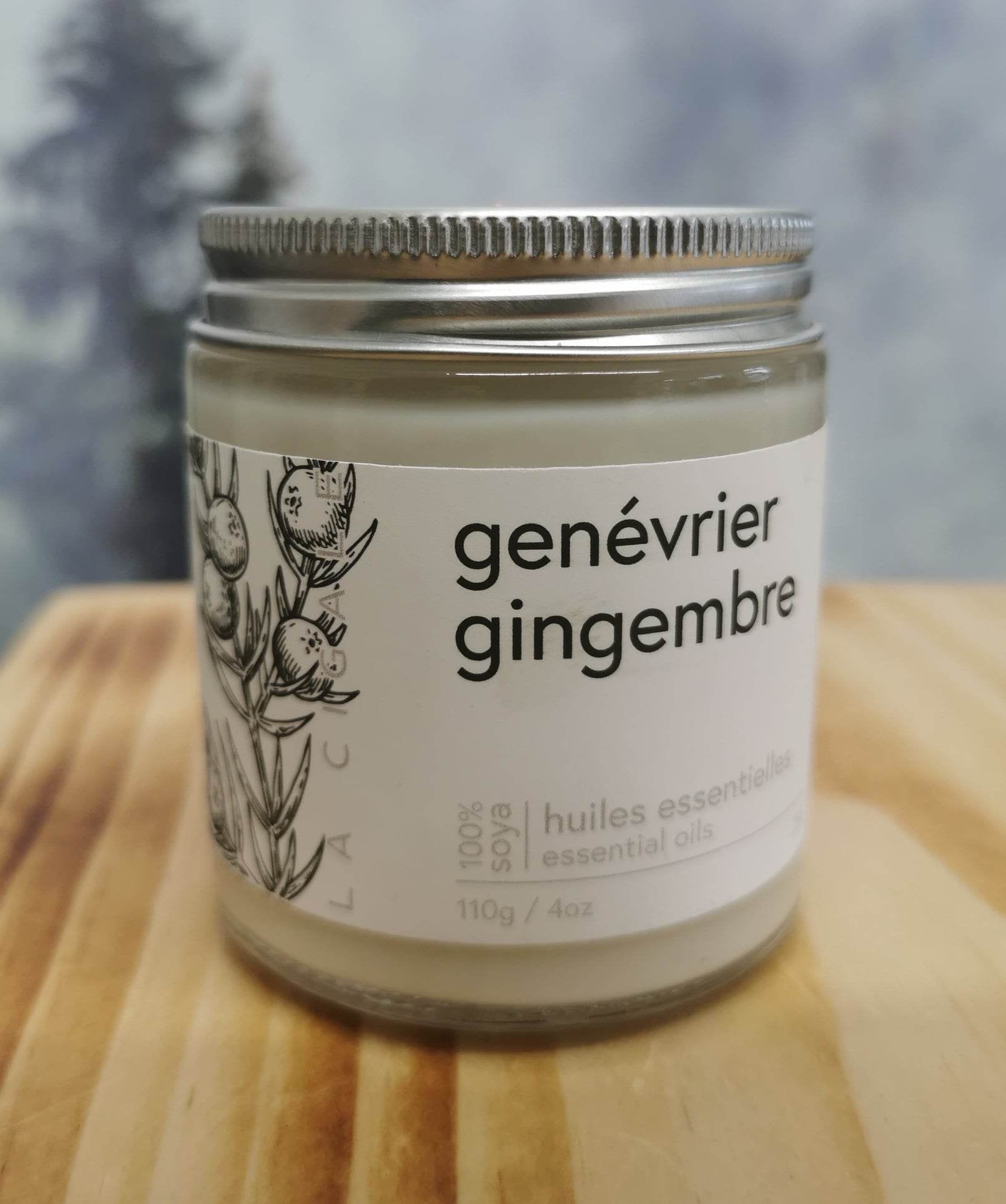 Chandelle de soya - Génévrier Gingembre - La Cigale